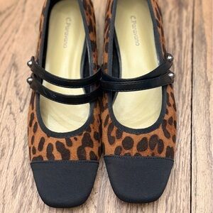 C. Paravano Leopard Print Flats IN BOX minimal use